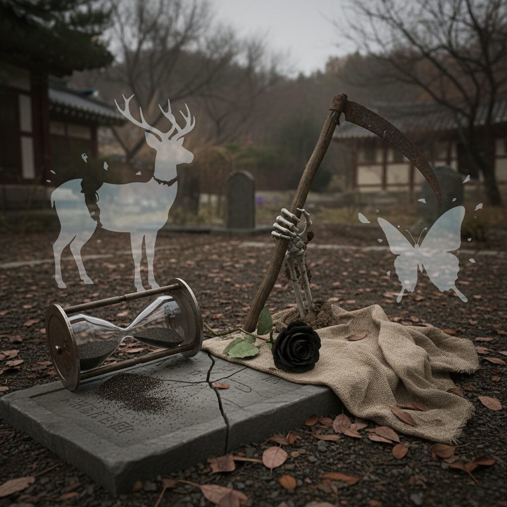 꿈속 상징물 일러스트 죽음 이 빠짐 동물 등