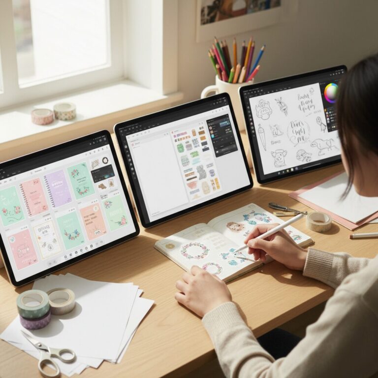 GoodNotes, Notability, Procreate 앱 화면 비교 아이패드 다이어리 꾸미기