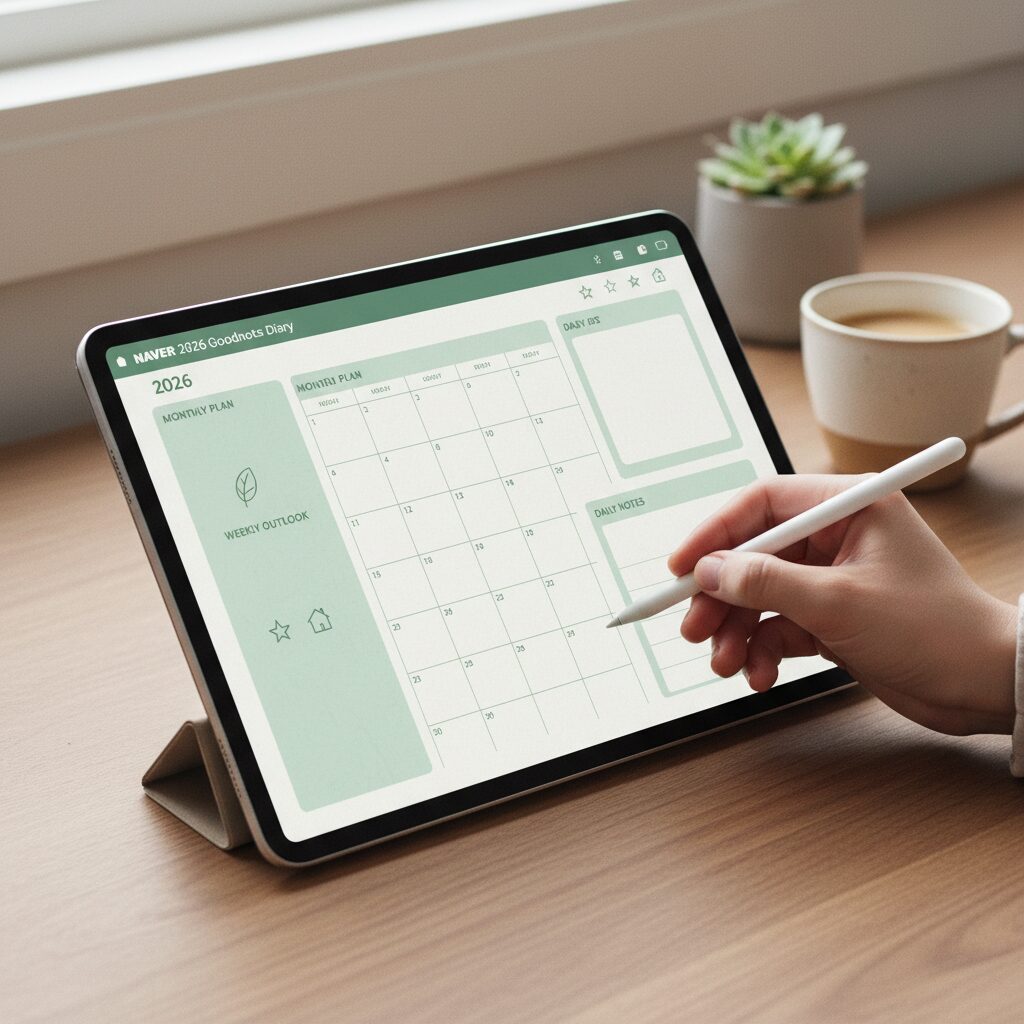 2026년 네이버 굿노트 다이어리 속지 미리보기