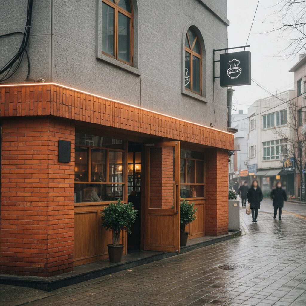 노원역 오빠카레 외관과 간결한 간판
