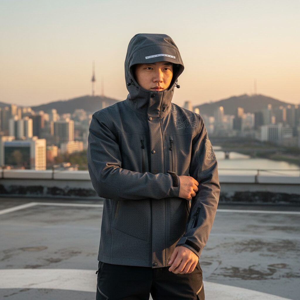 디자인과 기능성을 겸비한 하이브리드 테크 재킷