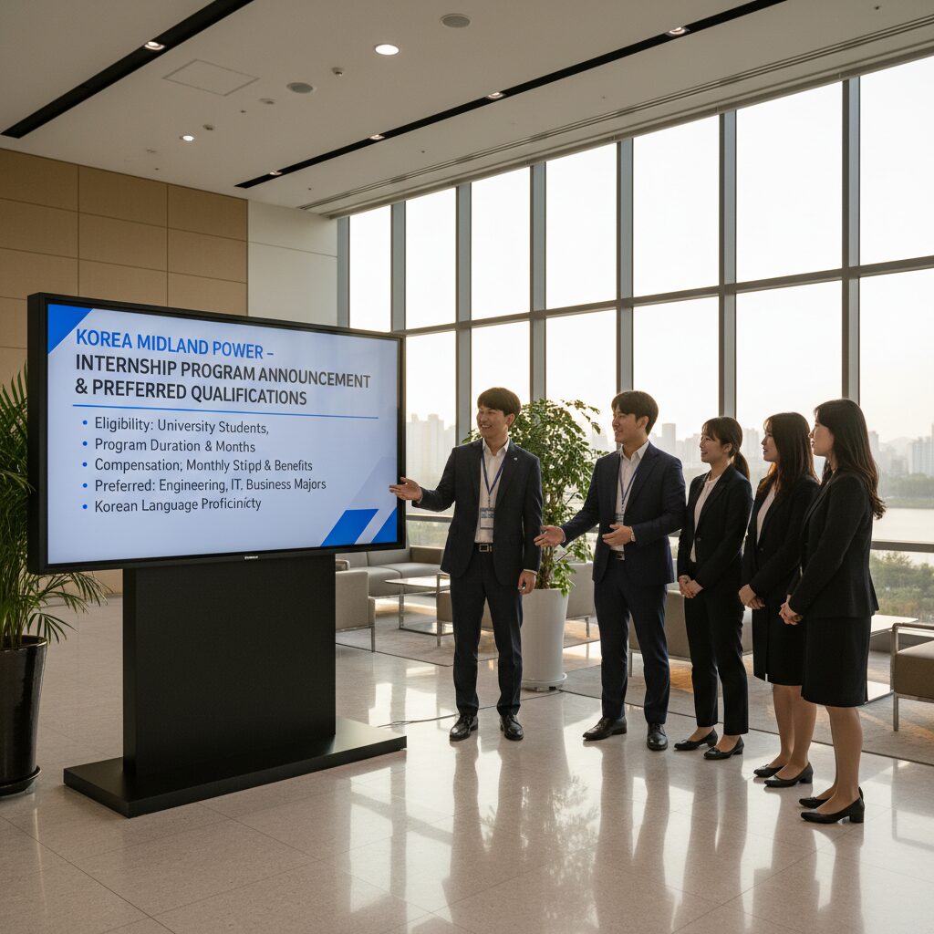 한국중부발전 체험형 인턴 모집 안내 및 우대사항