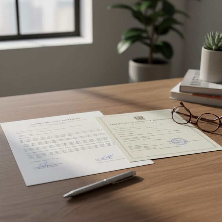 임대차계약서와 전입신고증명서 사진