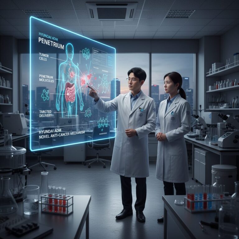현대ADM 페니트리움의 암 치료 메커니즘을 설명하는 개념도
