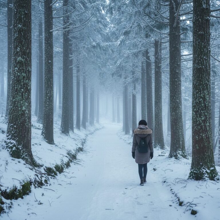 2월 사려니숲길의 고요한 겨울 풍경