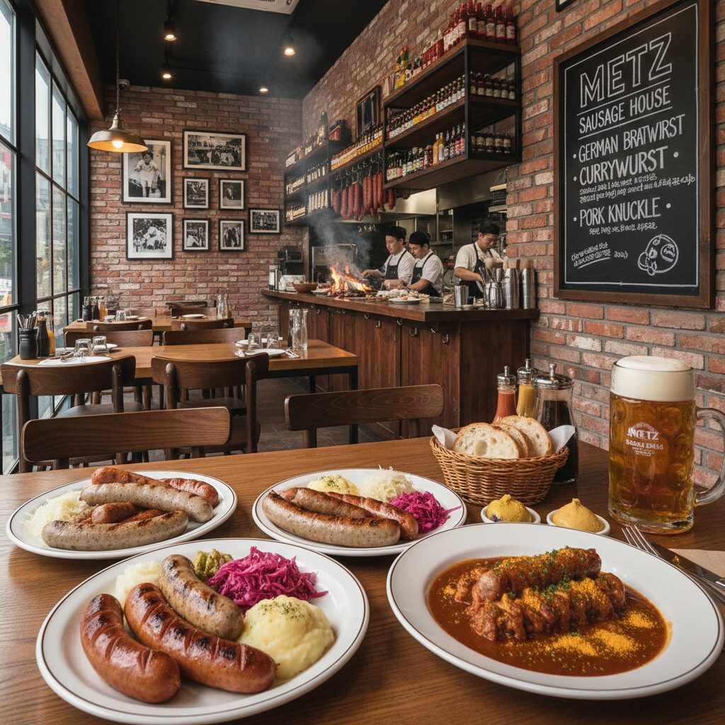 김병현 소세지집 메쯔 한남 내부 인테리어와 음식 사진