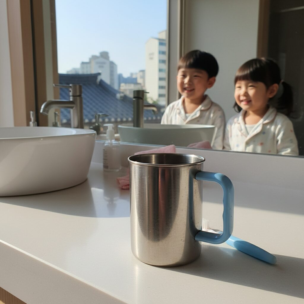 유치원 양치컵 선택을 위한 핵심 포인트와 추천 제품 스테인리스 유치원 양치컵과 플라스틱 손잡이
