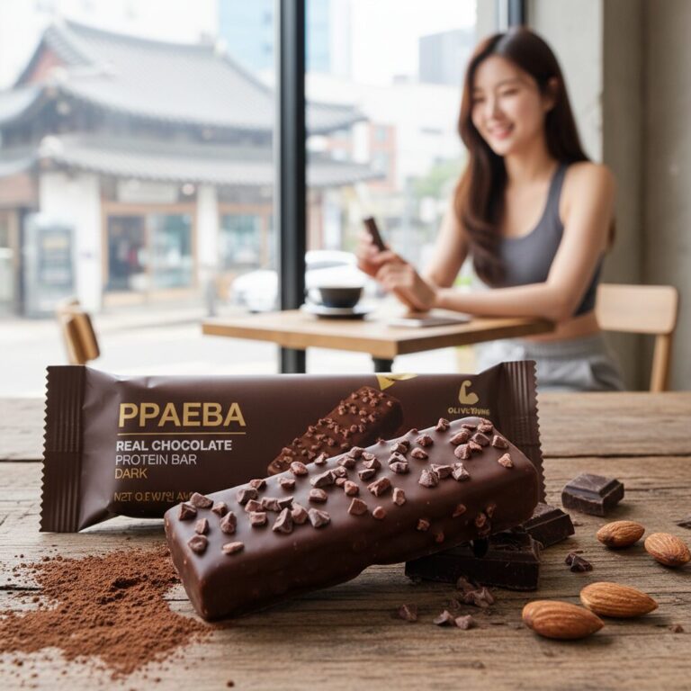 올리브영 빼바 리얼초콜릿 단백질바 다크 제품 사진