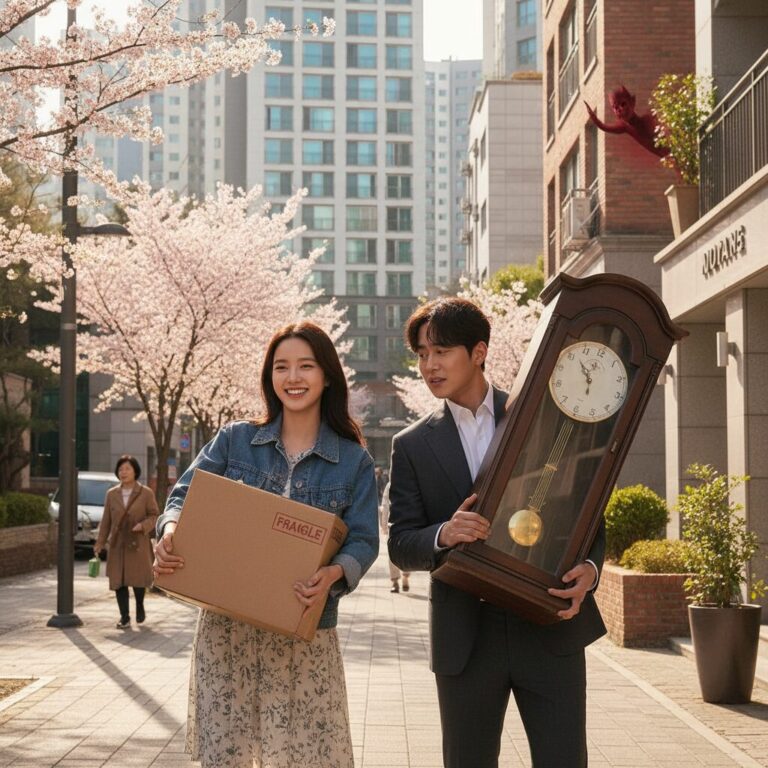 악마가 이사왔다 영화에서 임윤아와 안보현이 함께 있는 스틸컷