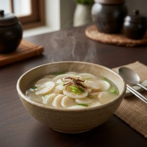 선재스님 레시피로 만든 담백한 무떡국 사진