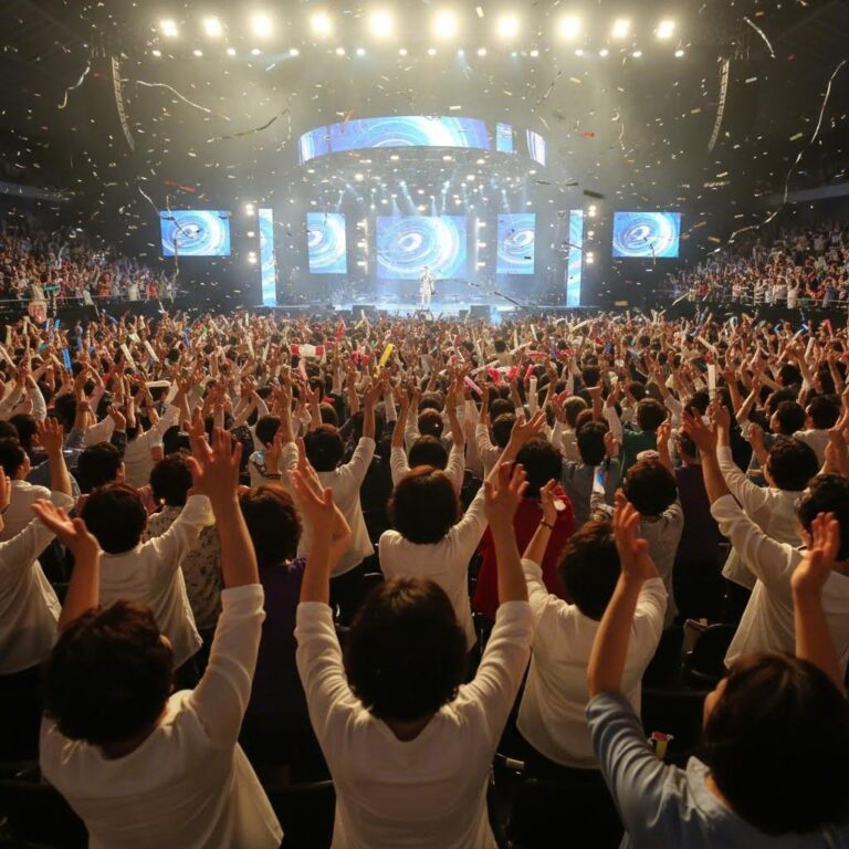 트롯대잔치 공개 녹화장 열광하는 관객들의 모습