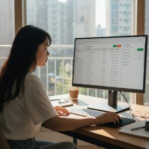 대학 수강신청 및 정정이 가능한 학생 포털 화면