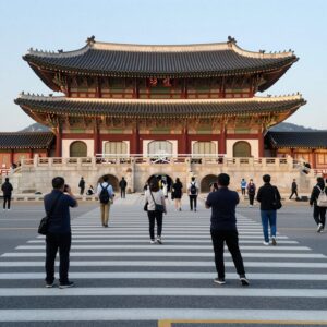 광화문 BTS 공연으로 인한 도로 통제 모습