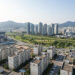 분당 재건축 예정 지역 전경과 아파트 단지