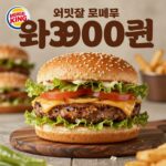버거킹 만우절 와퍼 3900원 행사 기간과 구매 방법 버거킹 와퍼 3900원 행사 포스터와 와퍼 버거 사진