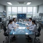 카나테라퓨틱스의 AI 기반 신약 개발 연구 과정을 상징하는 이미지