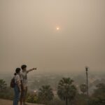 치앙마이 미세먼지 심한 날 도이수텝 산이 보이지 않는 풍경