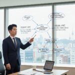 법인세 접대비 한도 계산 과정을 나타낸 개념도