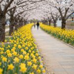 개나리 개화시기와 꽃말 2026년 봄꽃 산책 가이드 봄 산책로에 핀 노란 개나리 꽃 가지