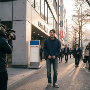 나혼자산다 638회 기안84가 이토 준지 작가를 만나기 위해 일본 출판사 앞에서 긴장한 모습