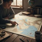 이란 하르그섬의 지도상 위치와 주변 지형을 보여주는 지도