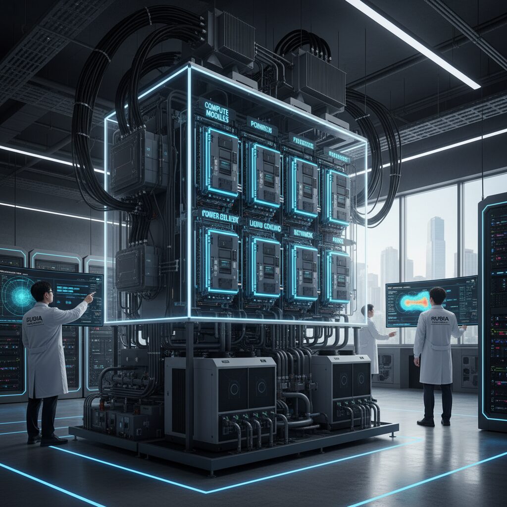 엔비디아 루빈 렉 아키텍처 구성도, 전력 냉각 컴퓨팅 네트워크 모듈이 통합된 AI 팩토리 시스템