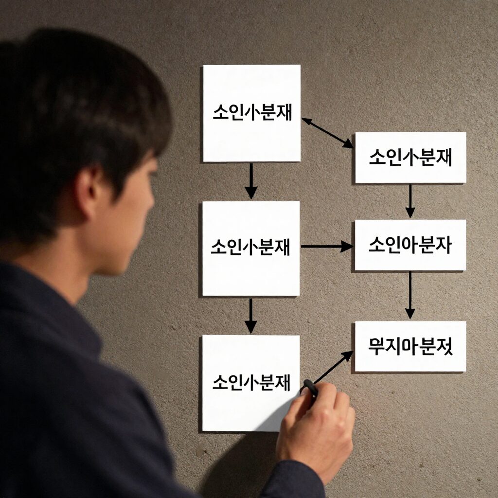 소인수분해 순서도를 따라하는 모습