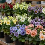 구근식물 키우기 실전 관리법 라넌큘러스 아네모네 튤립 화분에 피어있는 다양한 색상의 라넌큘러스 꽃