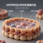 사카라이드아이소머레이트 피부 보습 장벽 강화 효과 사카라이드아이소머레이트가 피부 각질층 케라틴에 결합하여 수분 저장소를 형성하는 모식도