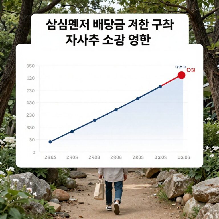 삼성전자 배당금 계산 구조와 자사주 소각 영향도 차트