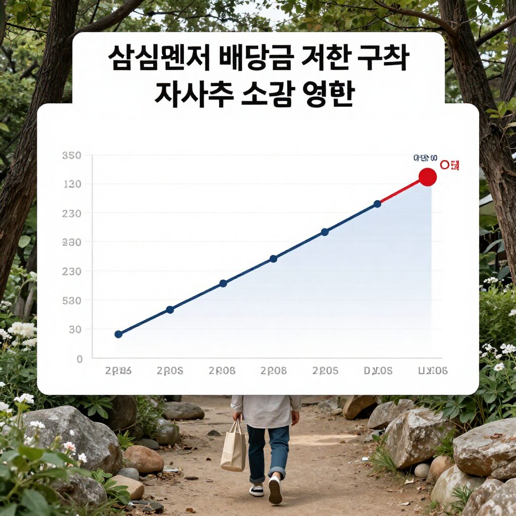 삼성전자 배당금 계산 구조와 자사주 소각 영향도 차트