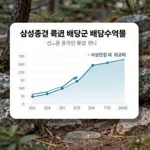 삼성증권 최근 배당금과 배당수익률 변화 추이를 보여주는 그래프