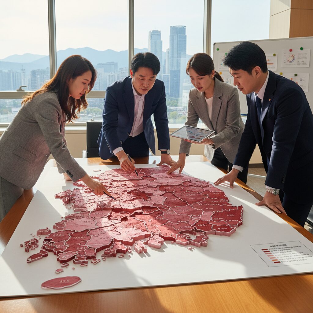 서울 지역별 공시가격 상승률을 나타낸 지도