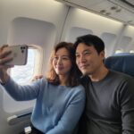 심은하 지상욱 부부 비행기 셀카 근황 사진