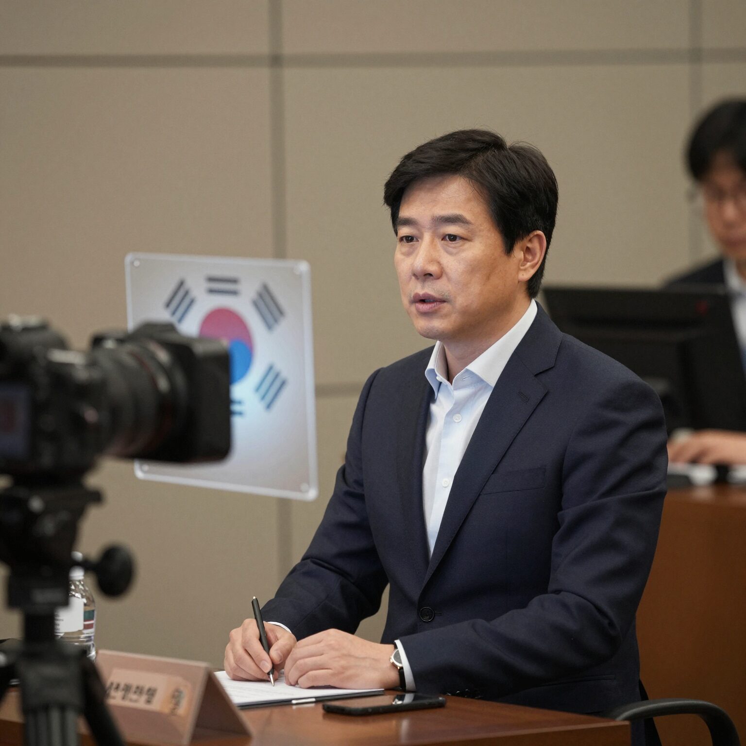 신현송 BIS 경제보좌관이 발표하고 있는 모습