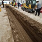 이천 물류센터 무소음트렌치 건식 시공 현장 사진