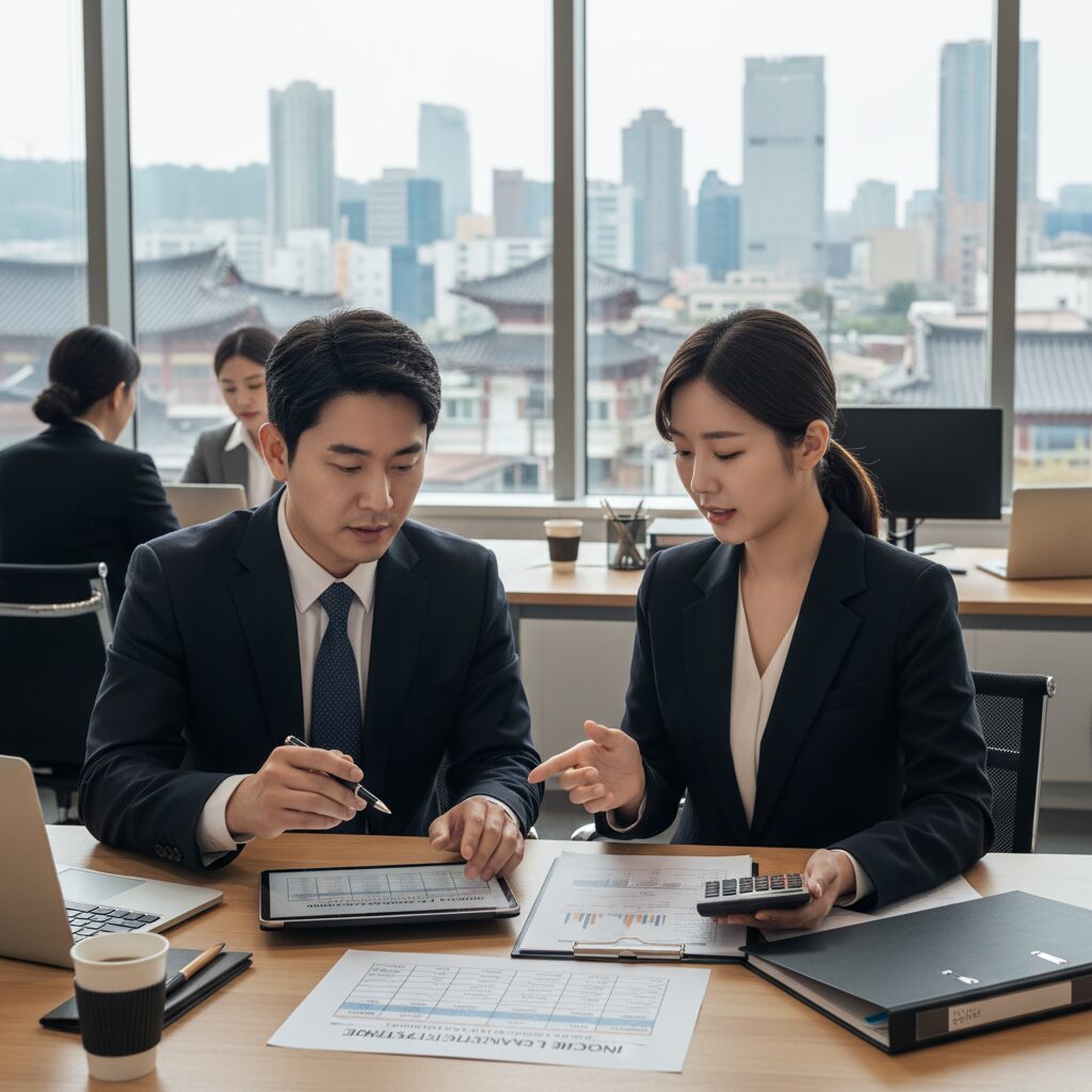 소득구분계산서 작성 예시 표