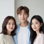 두부상 특징을 가진 연예인들의 부드럽고 맑은 얼굴 예시