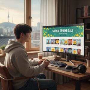 스팀 봄 세일 메인 페이지 화면 예시