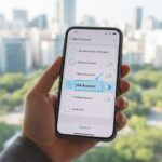 스마트폰 화면에 증권사 앱의 계좌 선택 메뉴가 표시되어 있으며 ISA 계좌 옵션이 강조됨