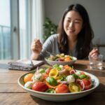 대저 짭짤이 토마토로 만든 색상이 예쁜 샐러드