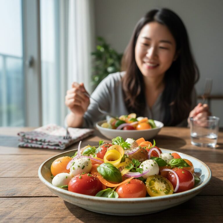 대저 짭짤이 토마토로 만든 색상이 예쁜 샐러드