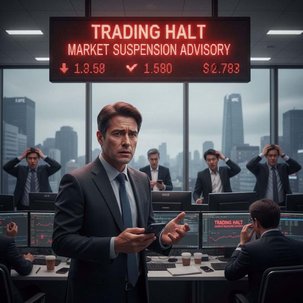 주식 시장 거래 정지 경고 신호