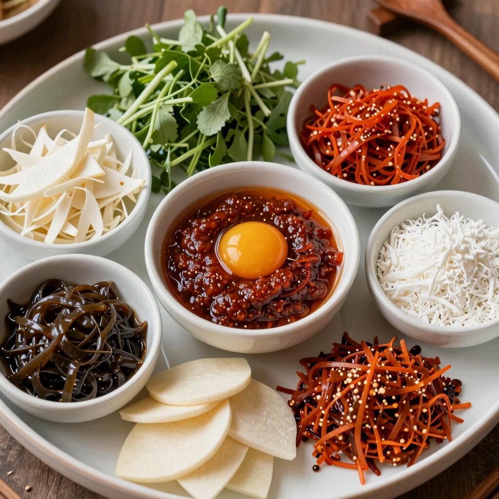 백종원 만능 겉절이 양념장 재료와 완성된 사진