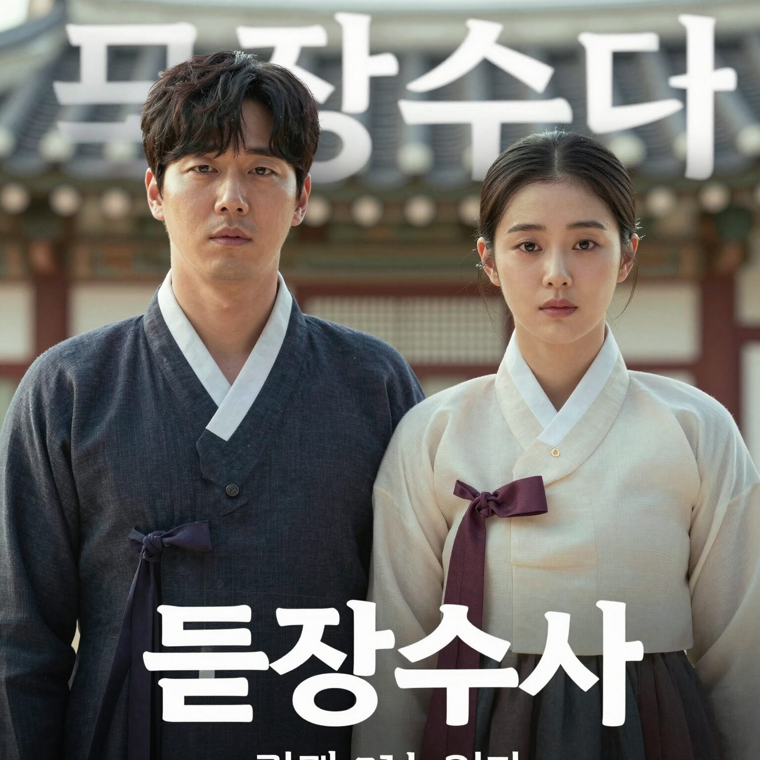 영화 끝장수사 포스터 이미지로 배성우와 정가람이 나란히 서 있는 모습