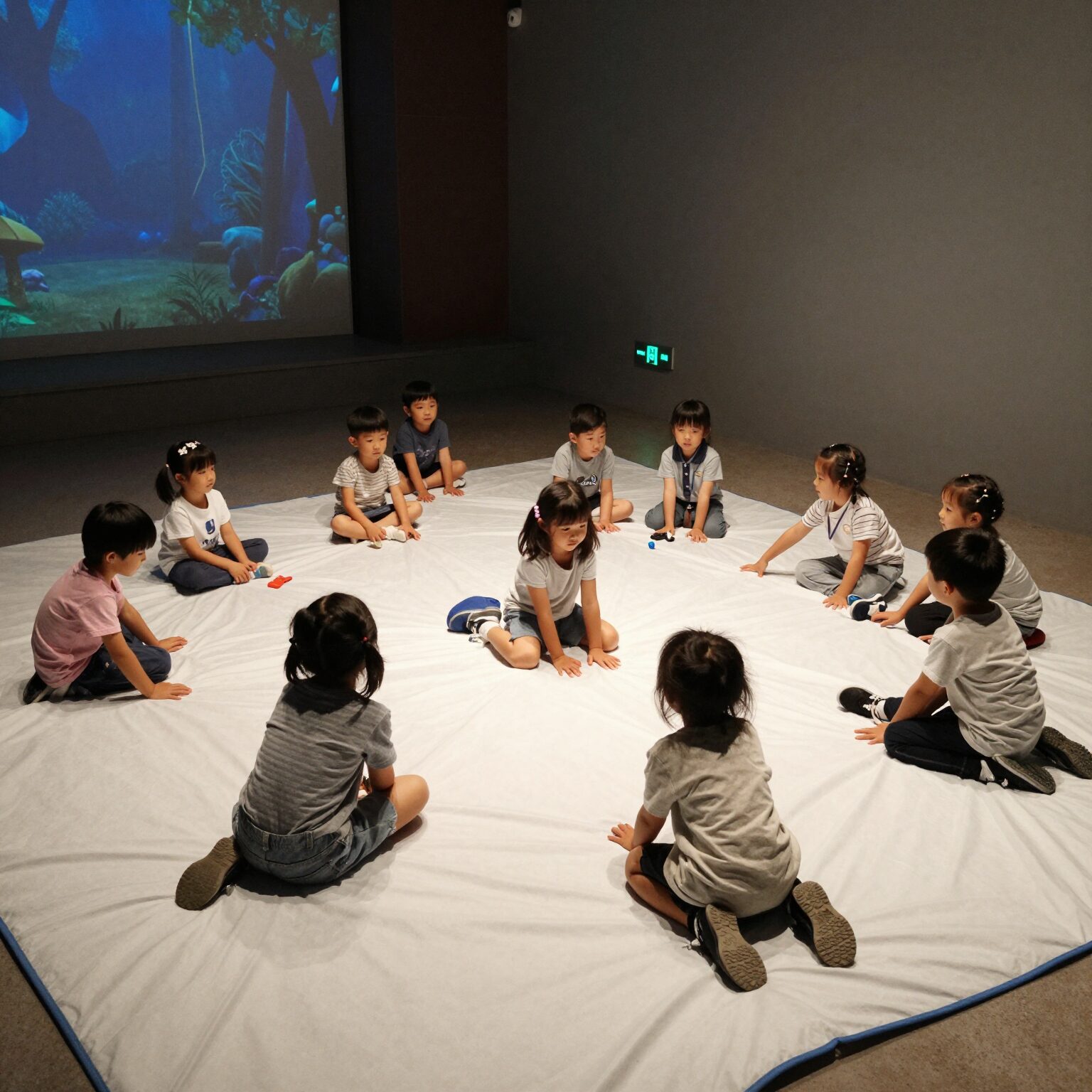 어린이날 에버랜드 실내 키즈커버리에서 아이들이 푹신한 매트 위에서 안전하게 노는 모습