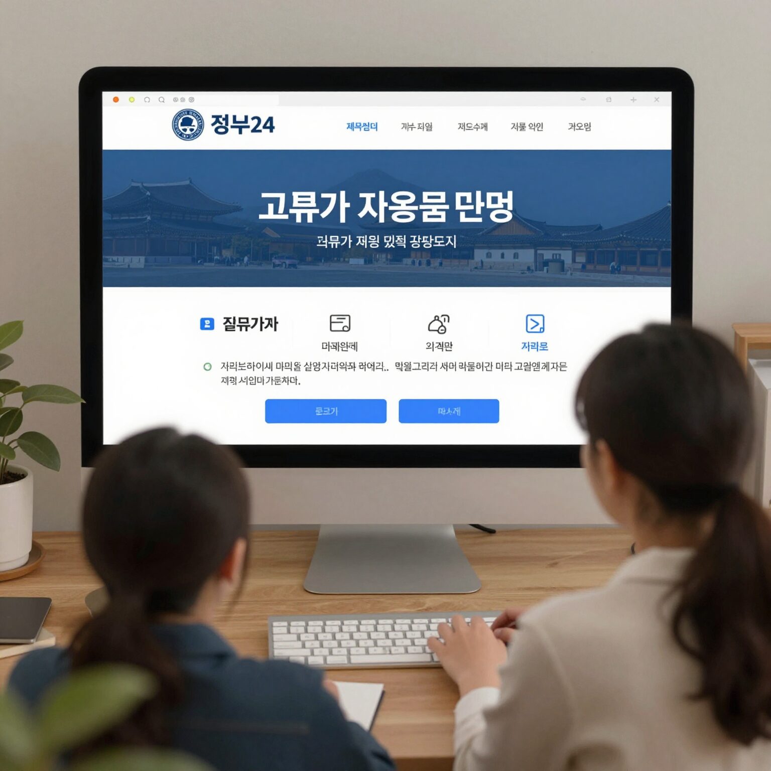 정부24 홈페이지에서 고유가 지원금 신청하는 모습