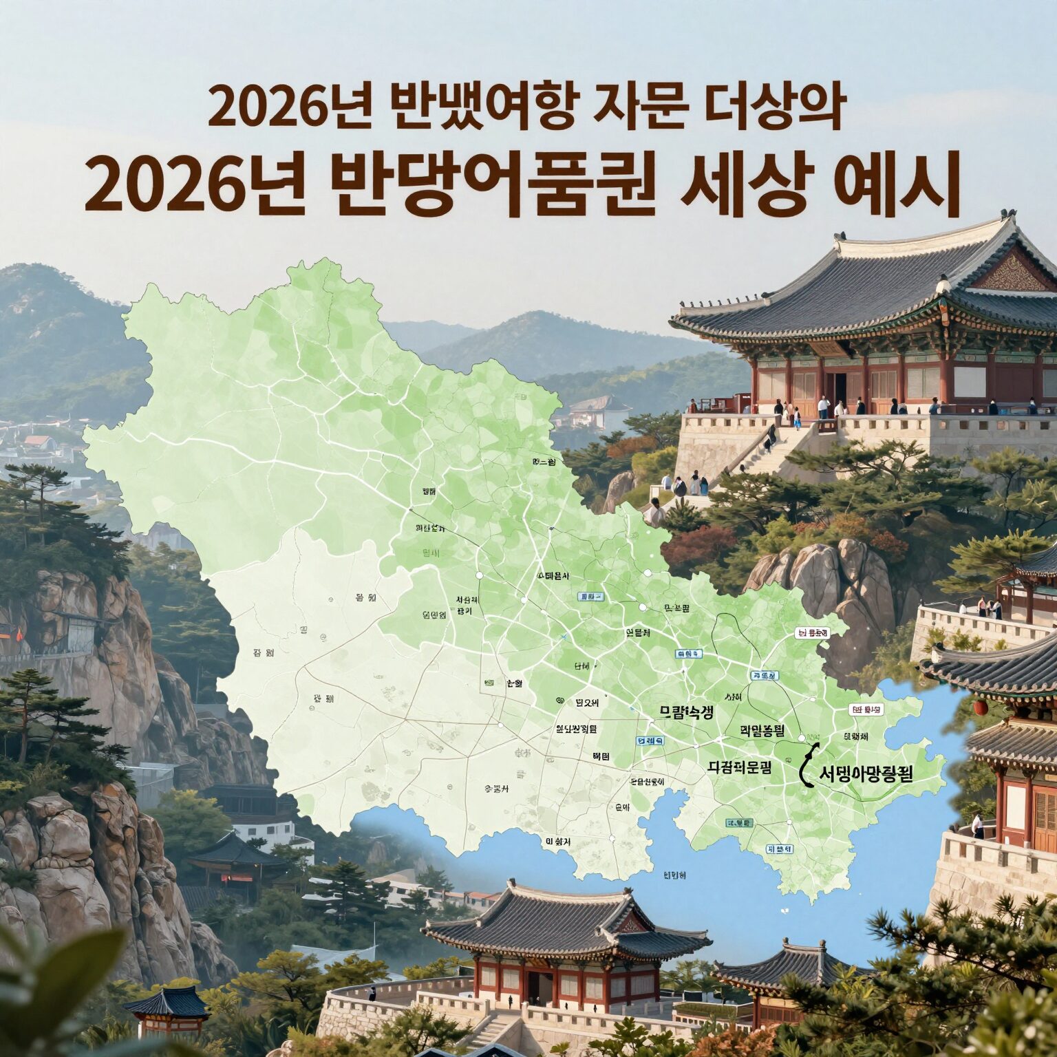 2026년 반값여행 지원 대상 지역 지도와 지역사랑상품권 사용 예시