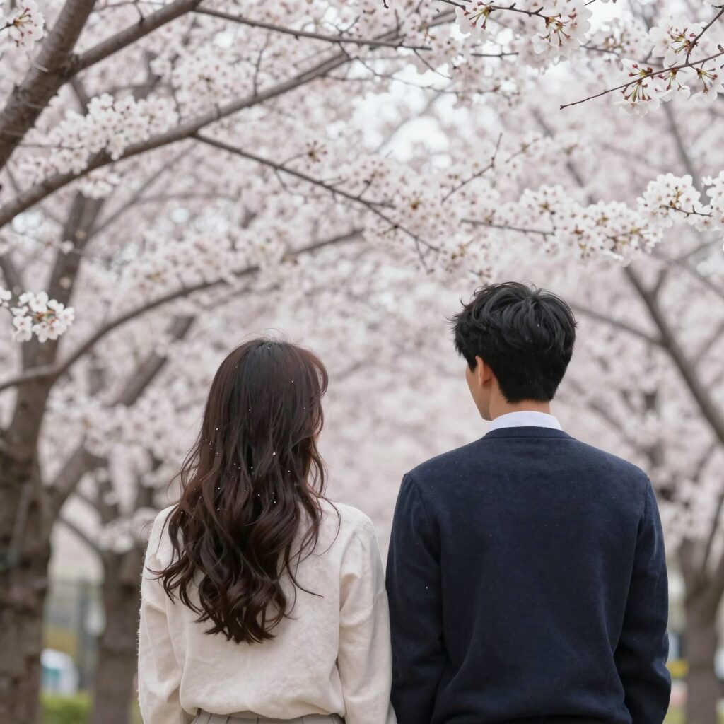 아이유와 하이포의 봄 사랑 벚꽃 말고 앨범 아트워크 또는 뮤직비디오 장면