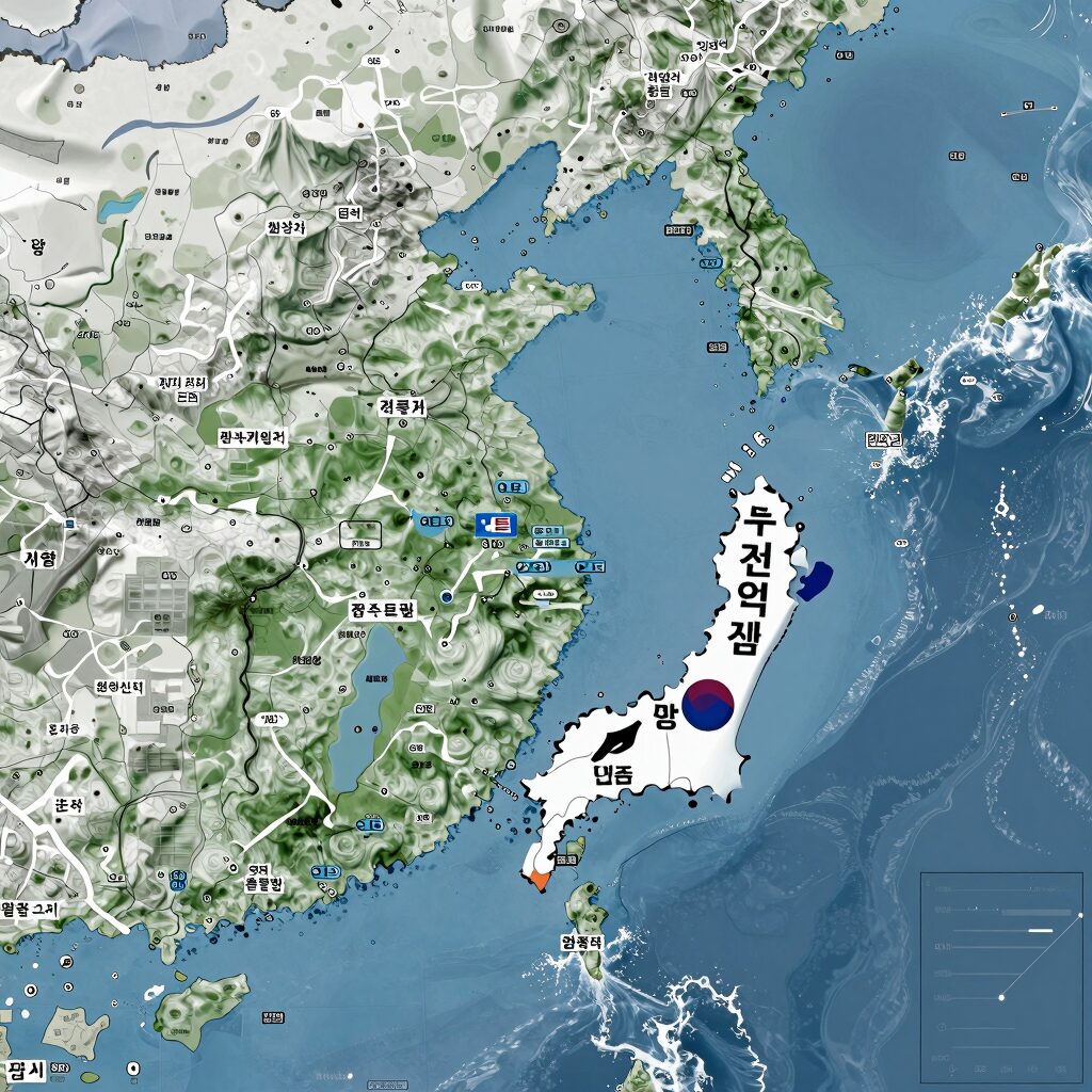 일본 혼슈 지진 진앙지와 쓰나미 영향권 지도